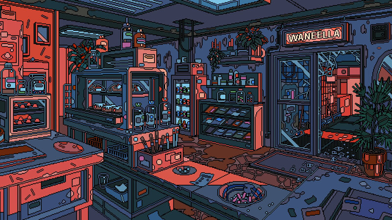 Cyberpunk Store Interior