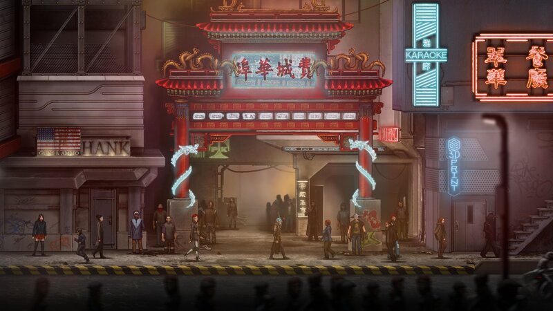Cyberpunk Street Scene — Red, Nocturnal