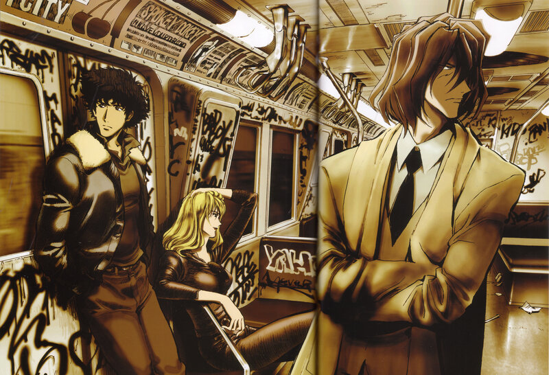 Cyberpunk subway scene