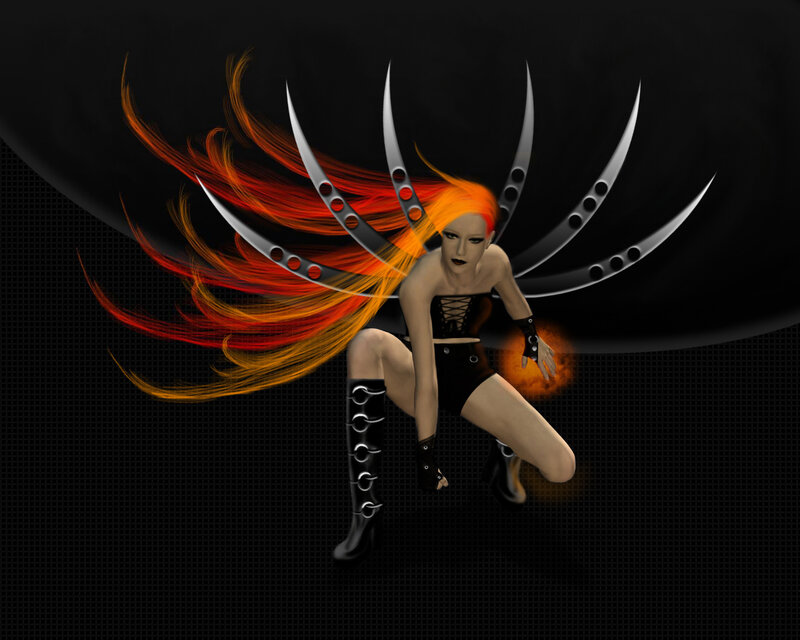 cyberpunk warrior with claws