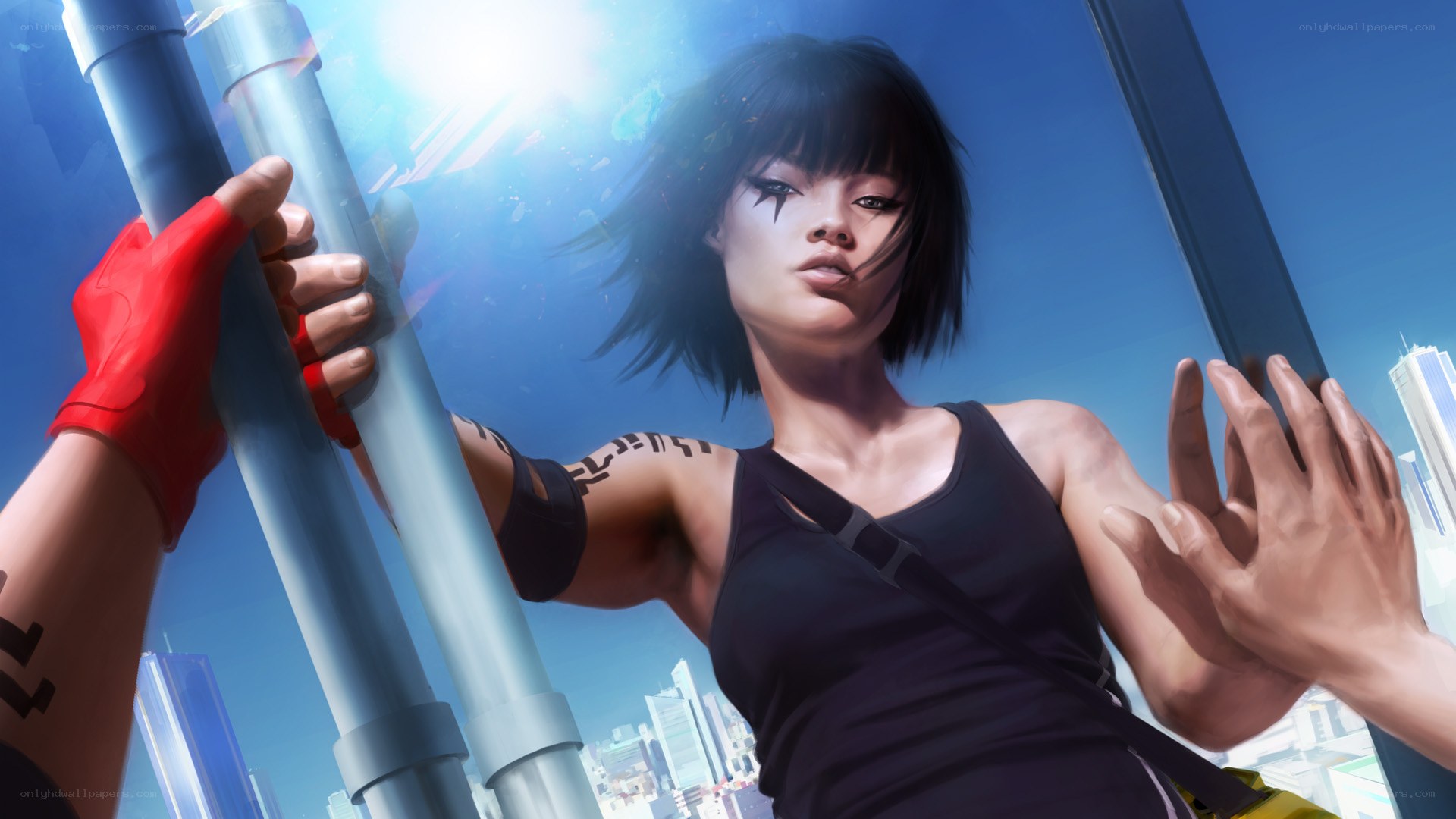 cyberpunk warrior with tattoos