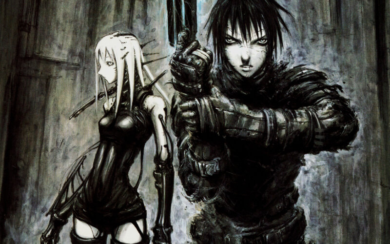 cyberpunk warriors in dark alley