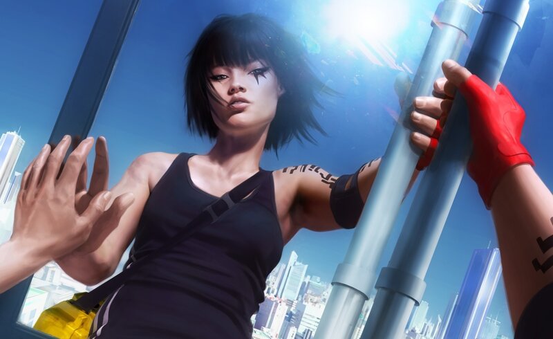 cyberpunk woman on a rooftop