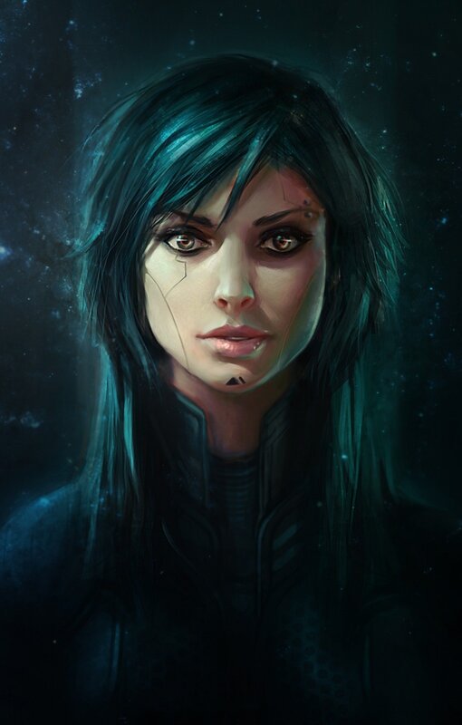 cyberpunk woman portrait