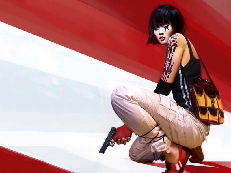 cyberpunk woman with gun