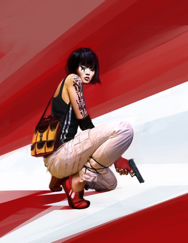 cyberpunk woman with gun