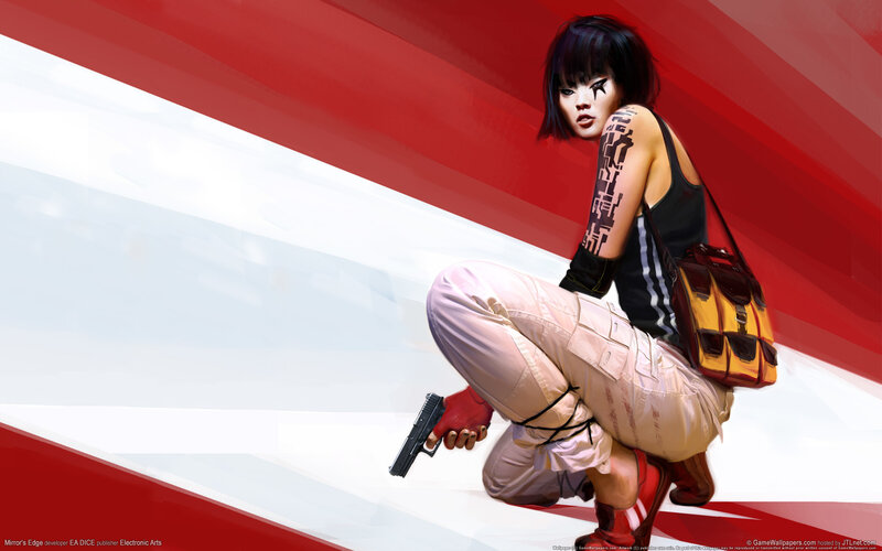 cyberpunk woman with gun
