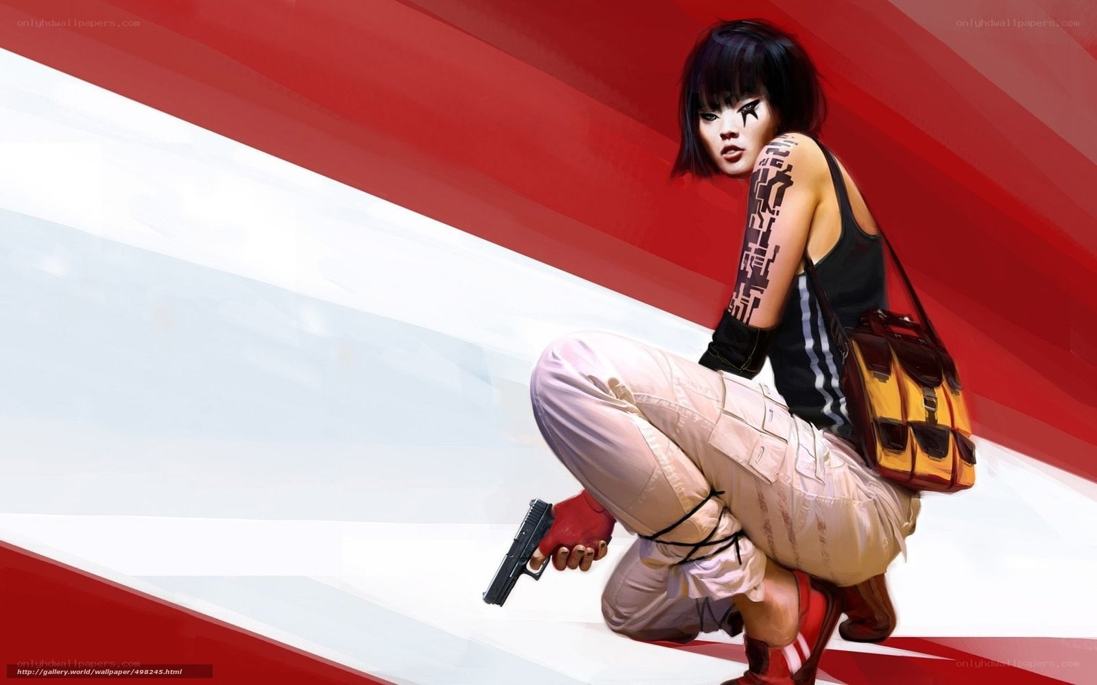 cyberpunk woman with gun