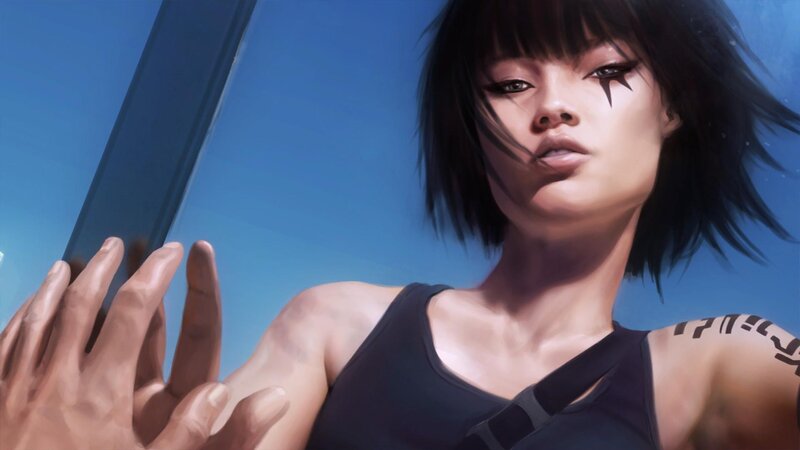 cyberpunk woman with tattoo