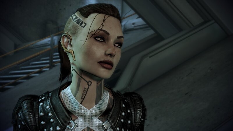 cyberpunk woman with tattoos