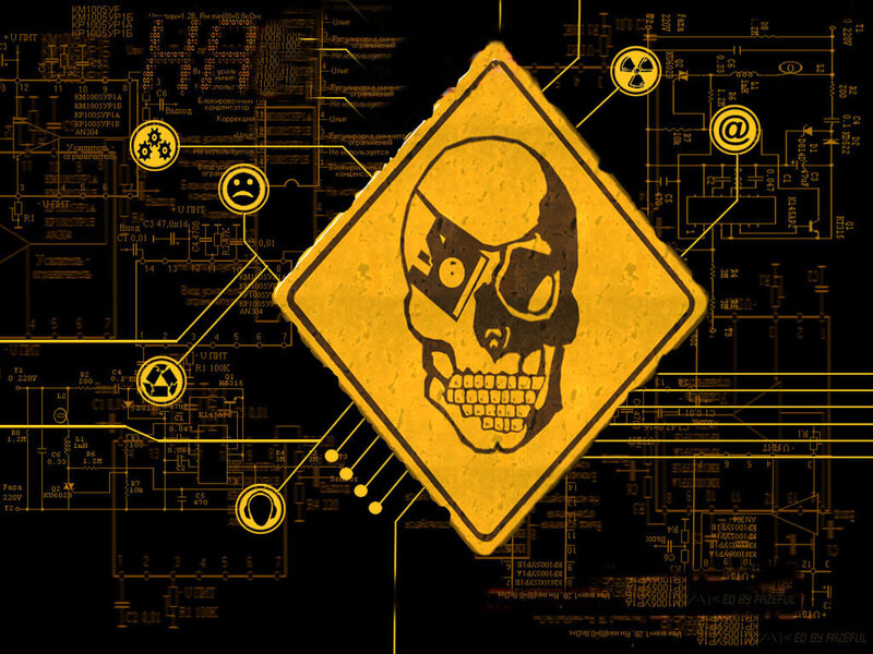 cybersecurity warning sign