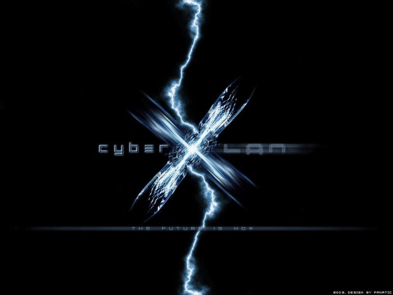 CyberX LAN logo design