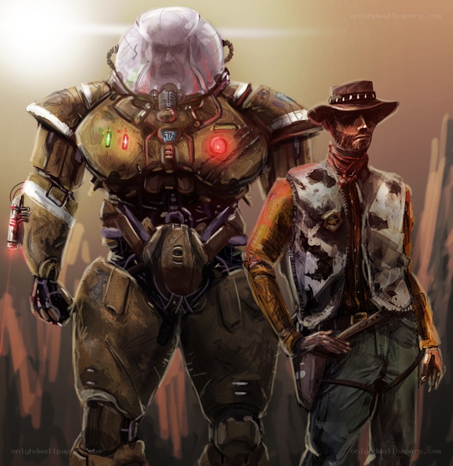 cyborg and cowboy duo