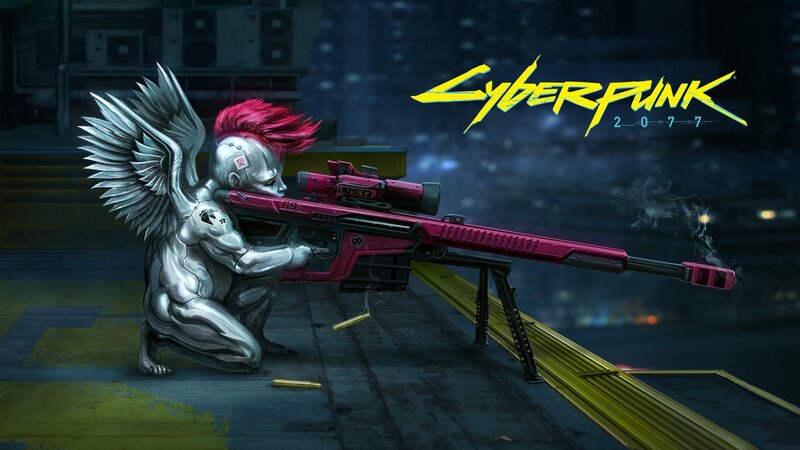 Cyborg Angel with Rifle