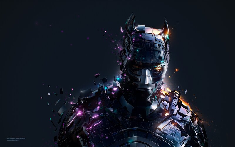 Cyborg Batman Figure