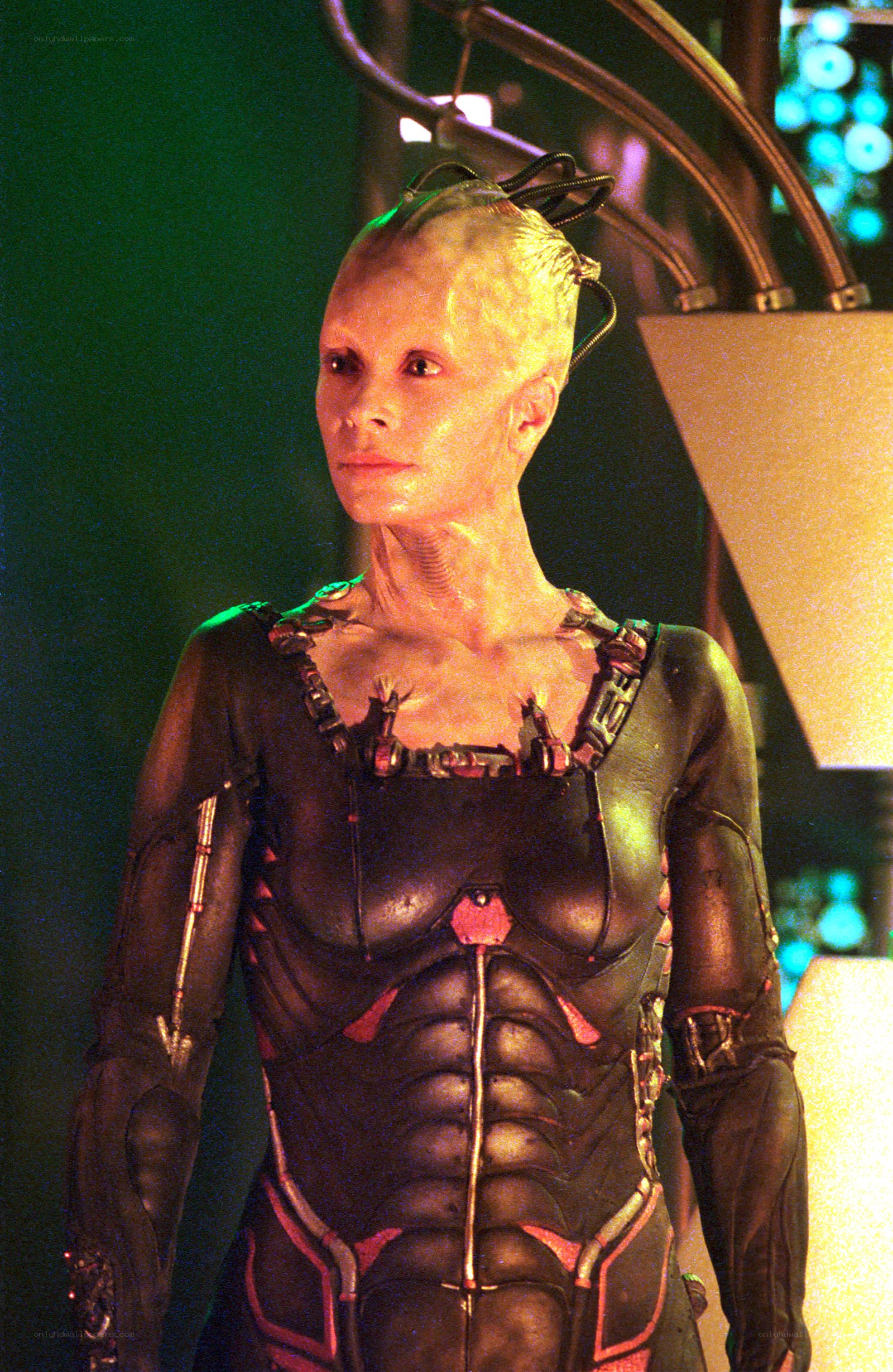 cyborg character in futuristic suit
