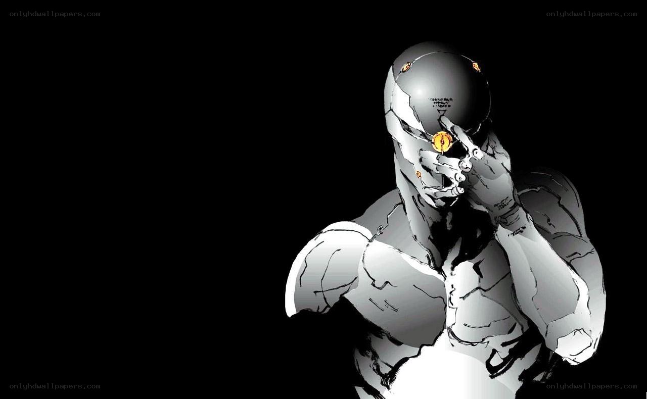 cyborg character portrait