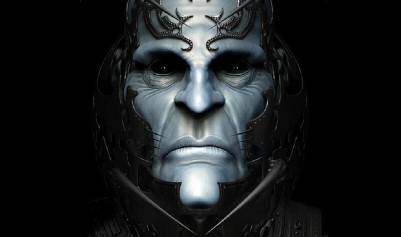 cyborg character portrait