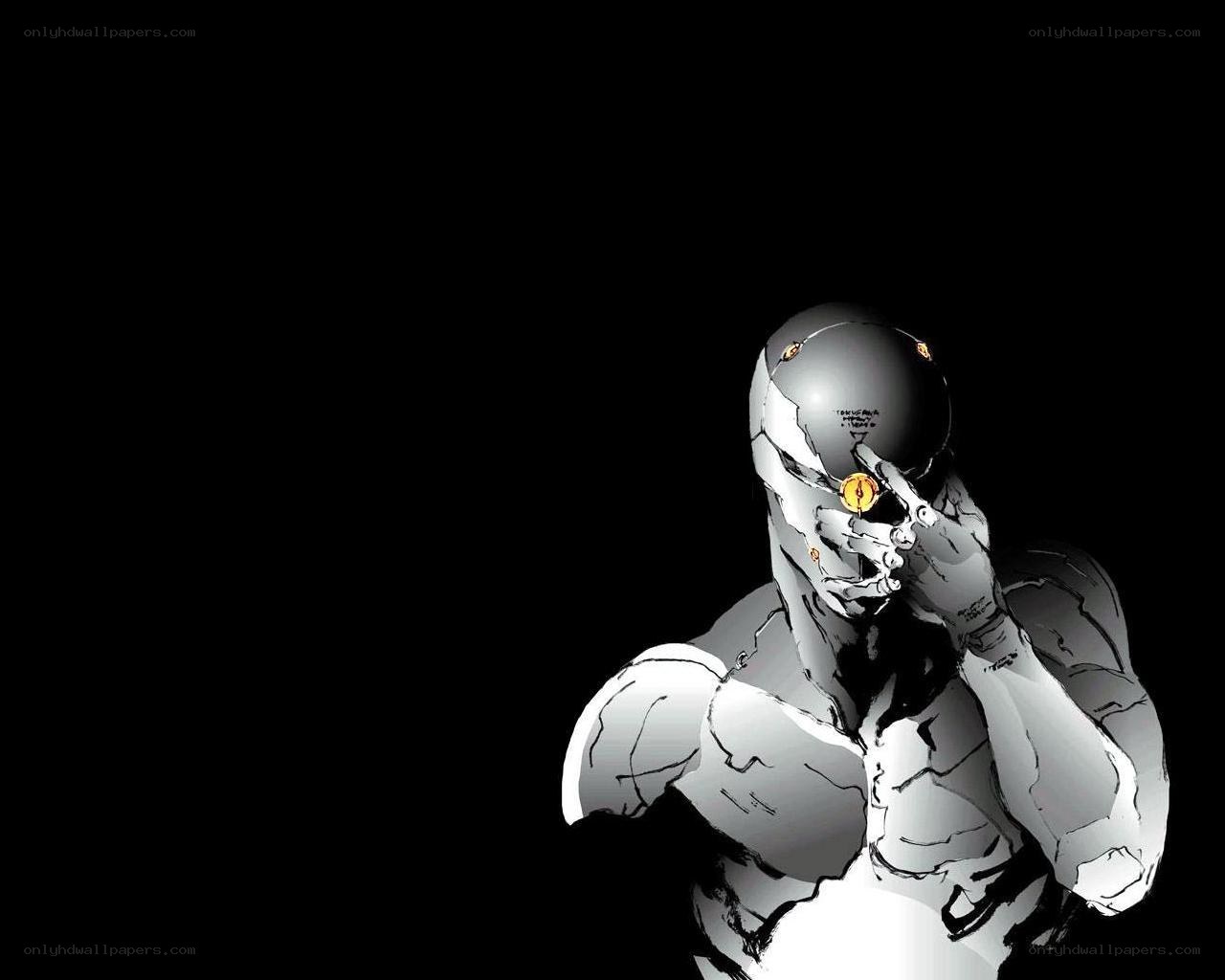 cyborg character portrait