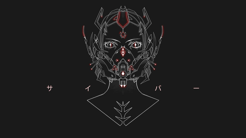 Cyborg Character with Mask