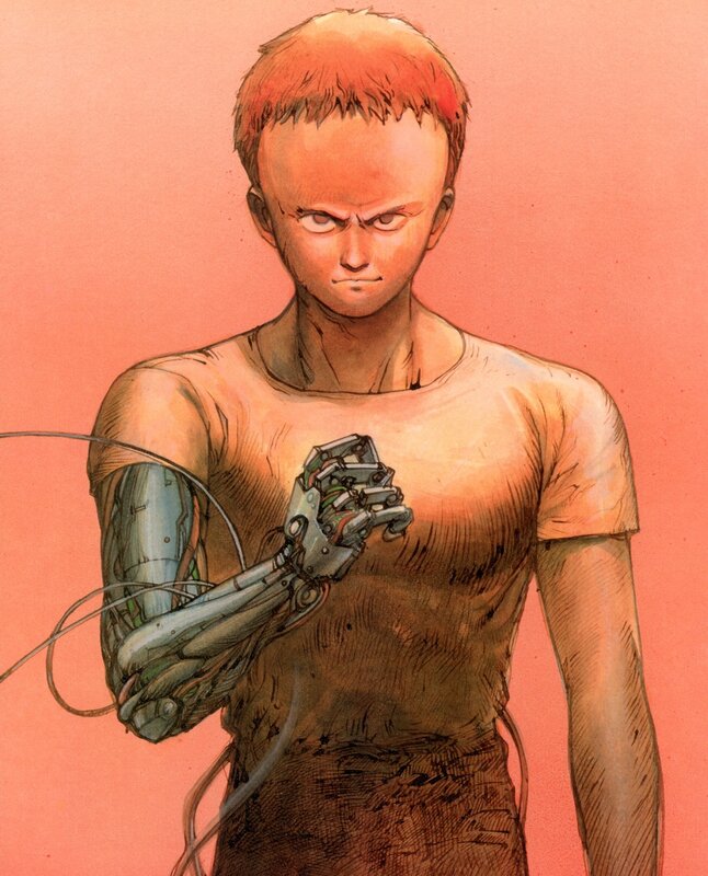 cyborg character with robotic arm