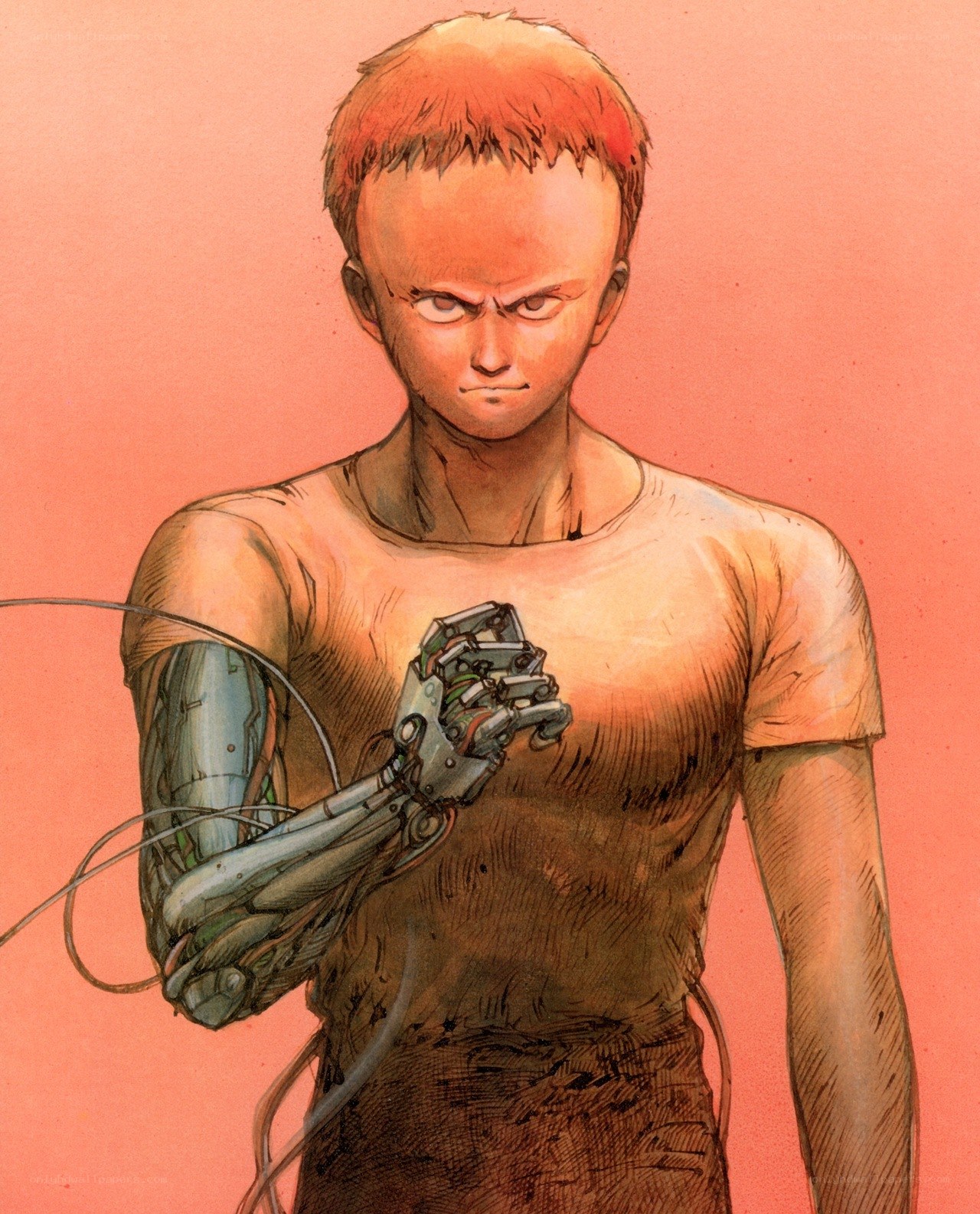 cyborg character with robotic arm