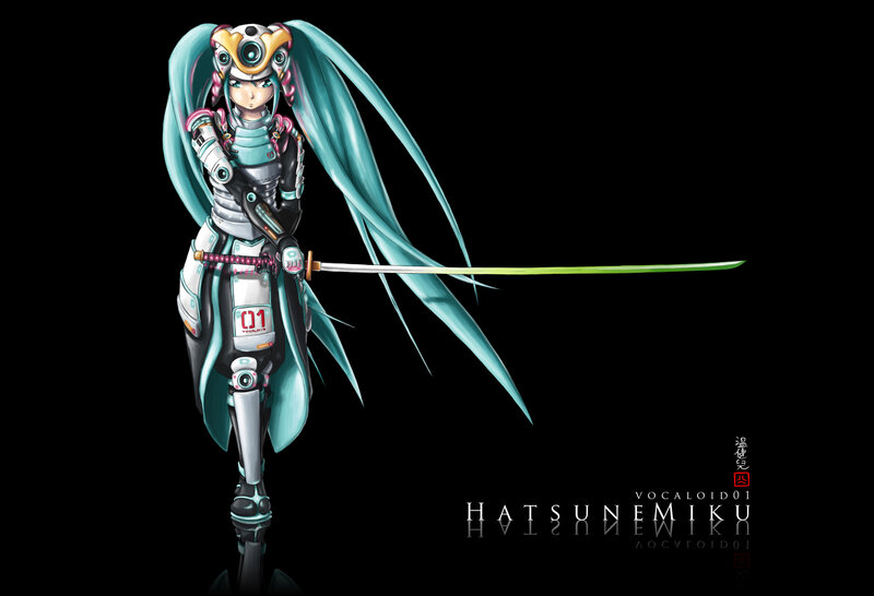 Cyborg Character with Sword