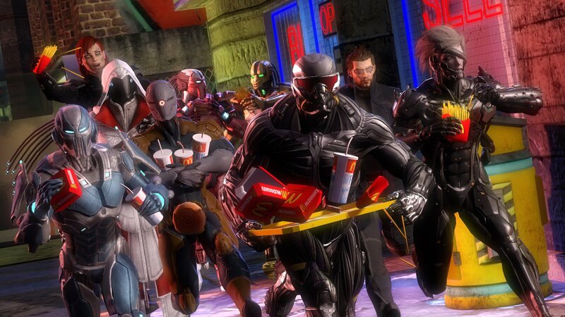 Cyborg Characters with Fast Food