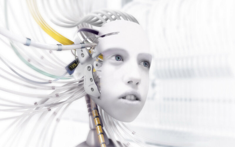 Cyborg Child Head