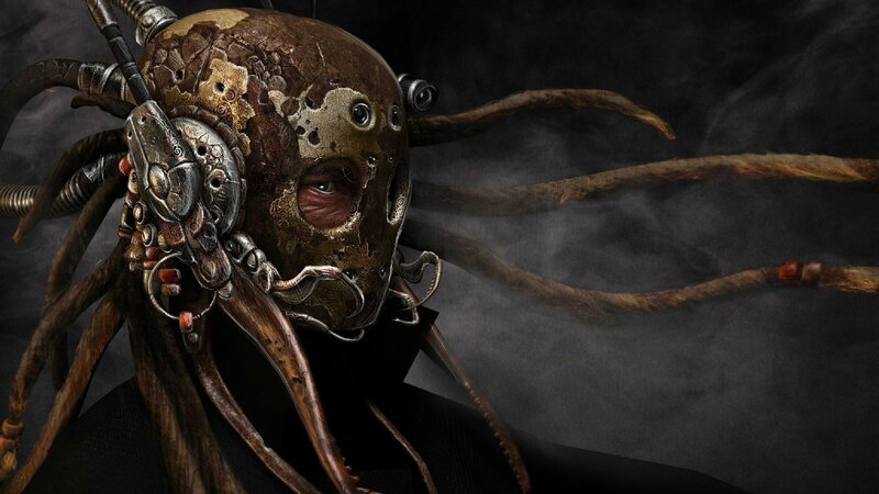 Cyborg Creature with Tentacles — Black