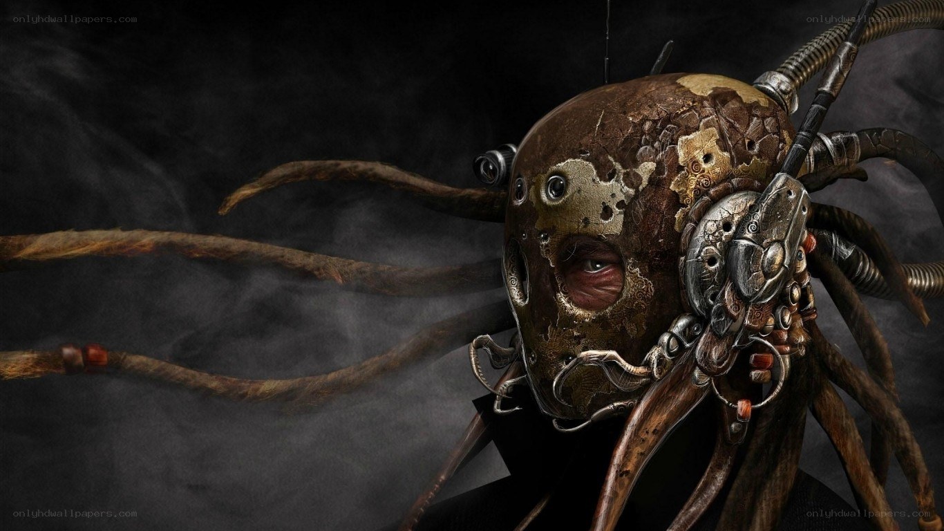 cyborg creature with tentacles