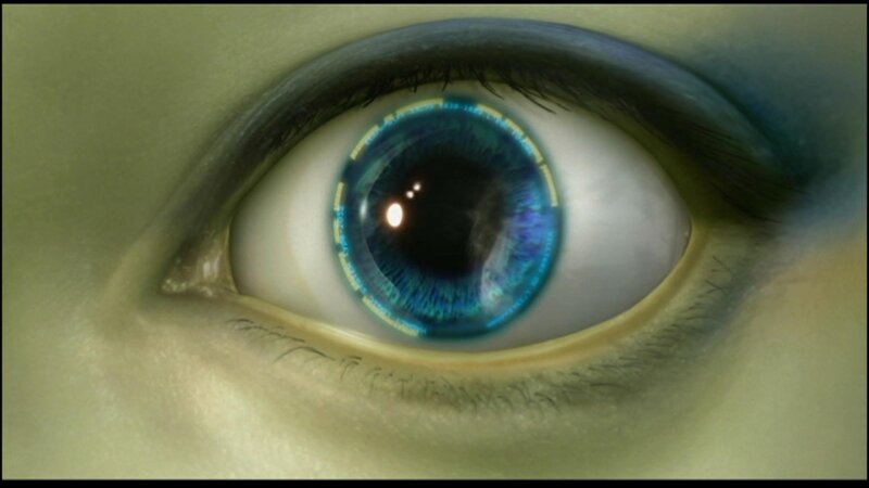 cyborg eye close-up