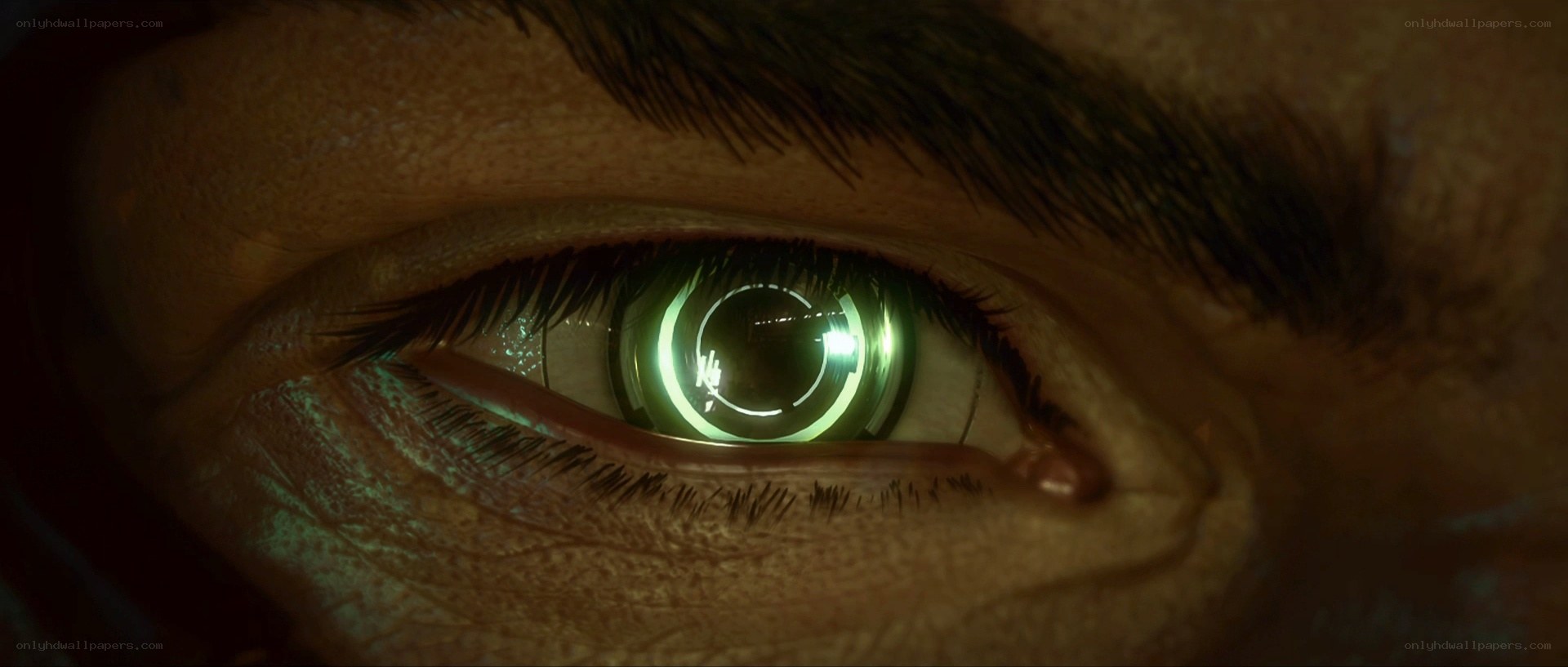 cyborg eye close-up