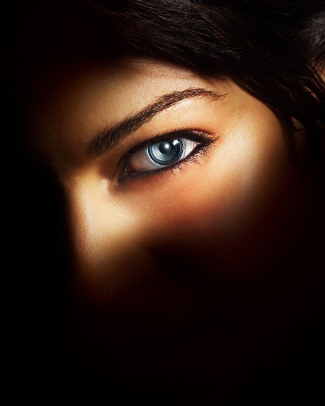 cyborg eye close-up