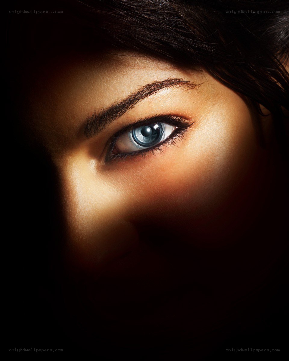 cyborg eye close-up