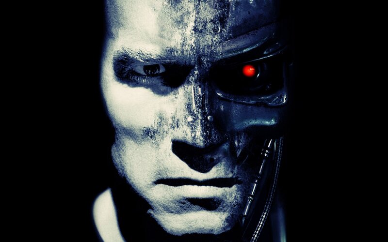 cyborg face close-up