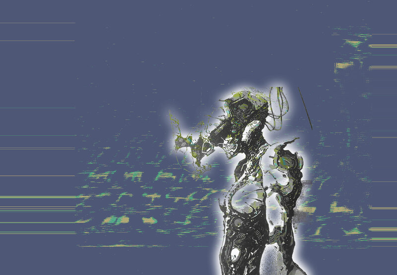 Cyborg Figure in Motion