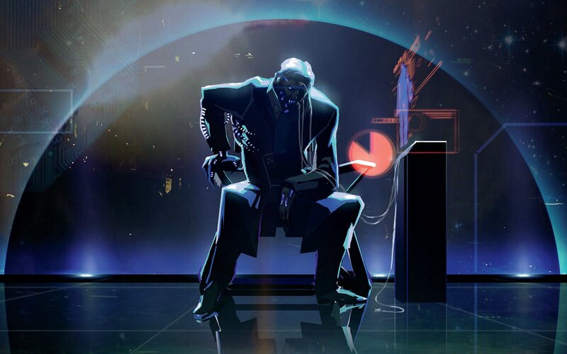 Cyborg Figure Sitting