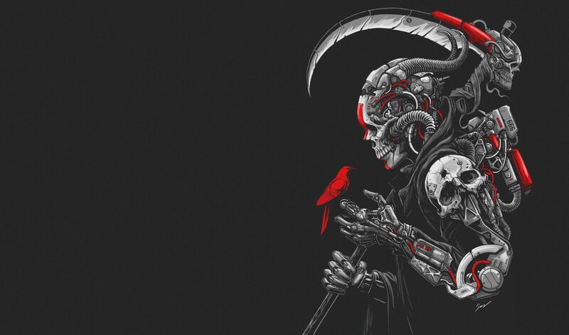 Cyborg Grim Reaper — Black