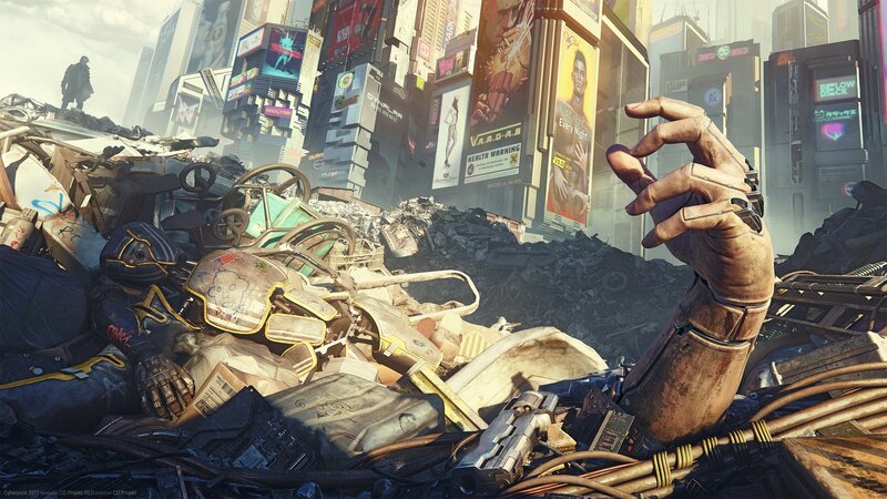 Cyborg Hand in Debris