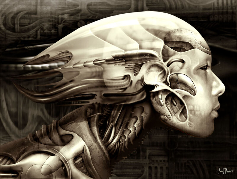 cyborg head profile