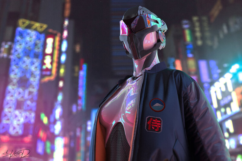 Cyborg in Bomber Jacket