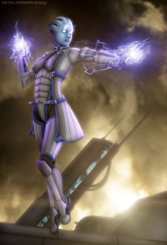 cyborg mage with lightning