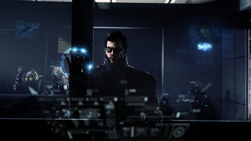 Cyborg Man in Control Room — Black