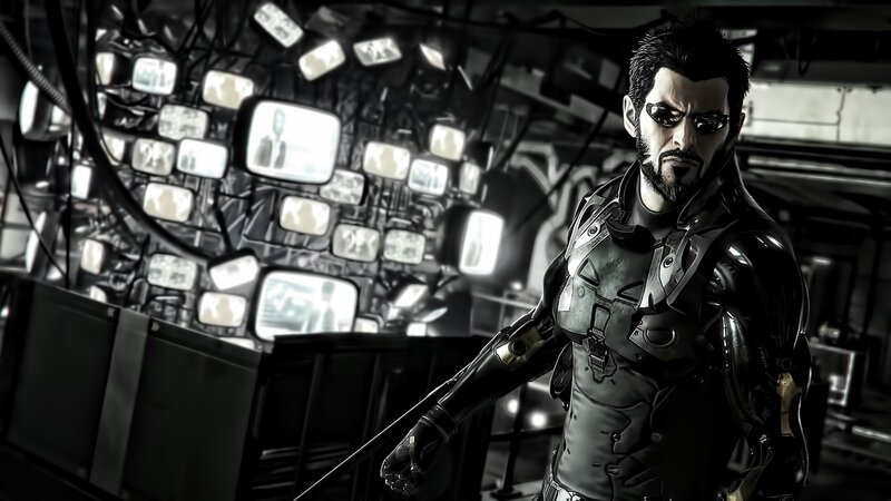 Cyborg Man in Control Room