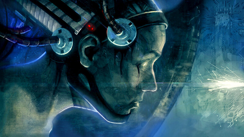 Cyborg Man in Profile