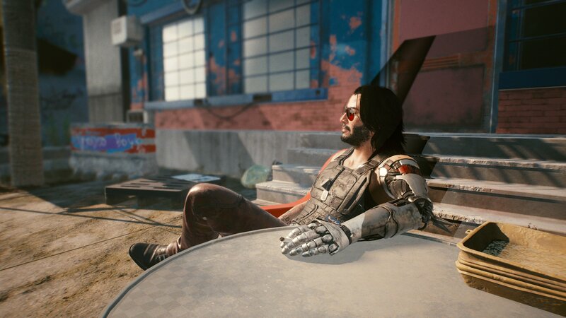 Cyborg Man Sitting — Gray