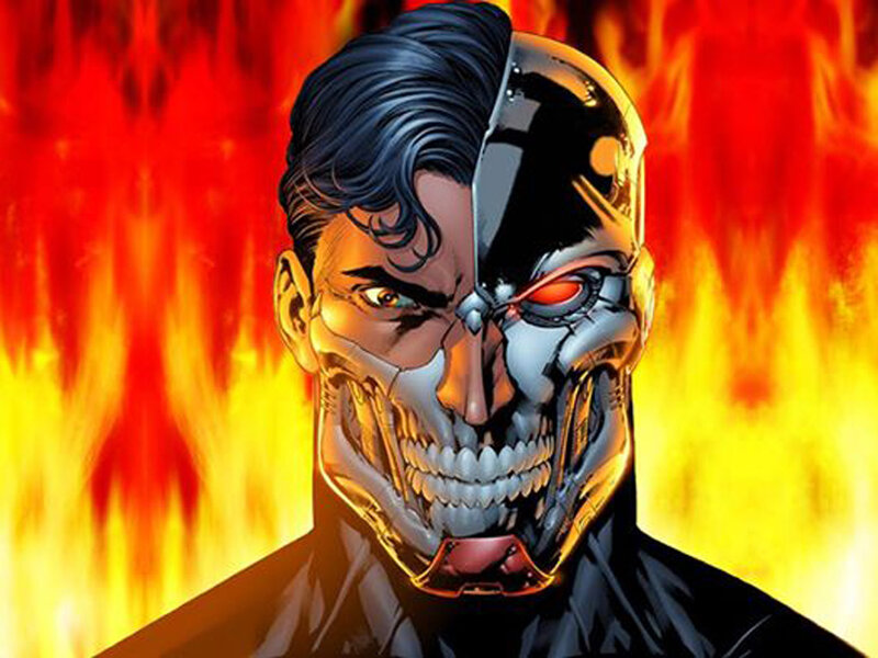 Cyborg Man with Fire