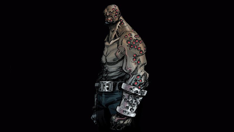 Cyborg Man with Red Implants