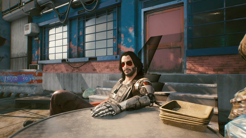 Cyborg Man with Sunglasses — Blue
